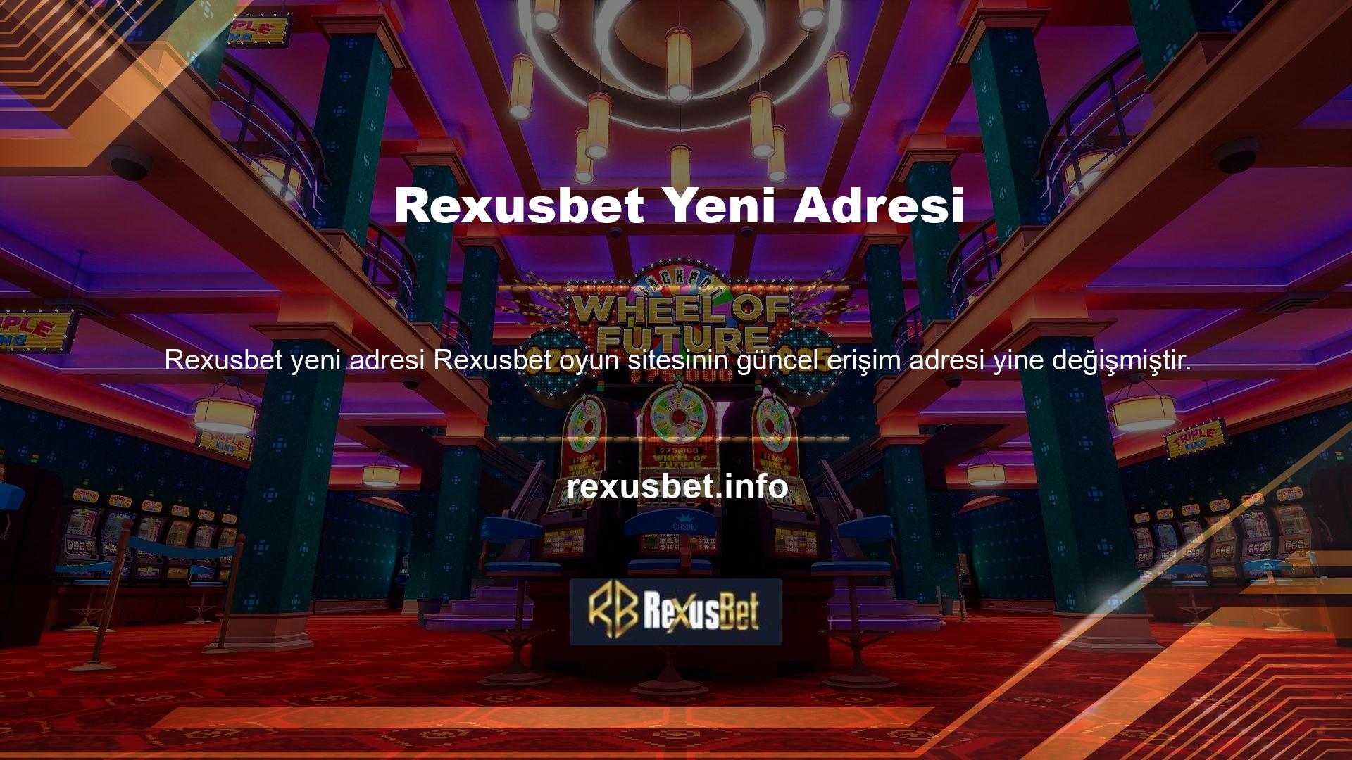 Site artık eski Rexusbet oyun sitesi giriş adresi yerine Rexusbet adresinden hizmet verecek